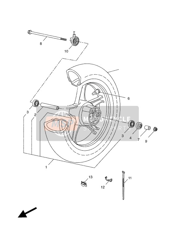 9046415X0000, Fascetta(Plastica), Yamaha, 0